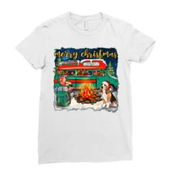 Merry Christmas With Camper Van Ladies Fitted T-Shirt -TeeMuse Store pd.2526247818.36.25057788.s3.1 front white ffffff none x0y0 154 800x800 1