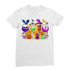 Halloween Wine Glasses Ladies Fitted T-Shirt -TeeMuse Store pd.2526268985.36.25057006.s3.1 front white ffffff none x0y0 154 800x800 1
