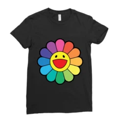 Flower Rainbow Ladies Fitted T-Shirt -TeeMuse Store pd.2526278939.36.25086148.s3.1 front black ffffff none x0y21.5 154 800x800 1