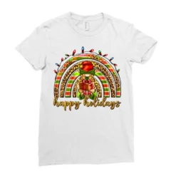 Happy Holidays Elf Gnome Ladies Fitted T-Shirt -TeeMuse Store pd.2526284379.36.25057748.s3.1 front white ffffff none x0y0 154 800x800 1