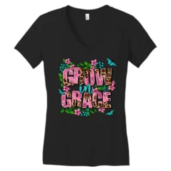 Grow In Grace Women's V-Neck T-Shirt -TeeMuse Store pd.2526303318.72.25086349.s3.1 front black ffffff none x0y0 138 800x800 1