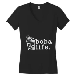Boba Life Women's V-Neck T-Shirt 7 Boba Life Women's V-Neck T-Shirt -TeeMuse Store pd.2526336160.72.25087108.s3.1 front black ffffff none x0y53.5 138 800x800 1