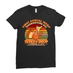 Turkey Drop Vintage Ladies Fitted T-Shirt -TeeMuse Store pd.2526367716.36.25087931.s3.1 front black ffffff none x0y0 154 800x800 1