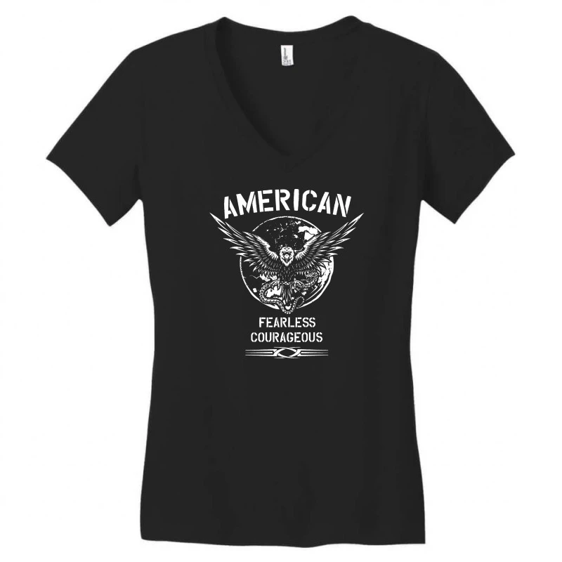 American Women's V-Neck T-Shirt 3 American Women's V-Neck T-Shirt - Image 3