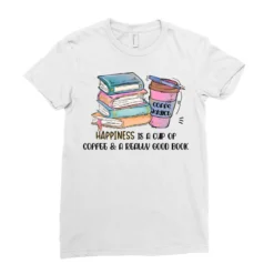 Happiness Is A Cup Of Coffee & A Really Ladies Fitted T-Shirt -TeeMuse Store pd.2526403480.36.25089347.s3.1 front white ffffff none x0y0 154 800x800 1