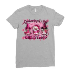 I'm Dreaming Of A Pink Christmas Ladies Fitted T-Shirt -TeeMuse Store pd.2526421749.36.25086822.s3.1 front heather grey ffffff none x0y0 154 800x800 1