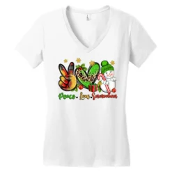 Peace Love Snowman Women's V-Neck T-Shirt -TeeMuse Store pd.2526427237.72.25087059.s3.1 front white ffffff none x0y0 138 800x800 1