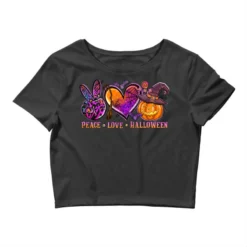 Peace Love Halloween Crop Top