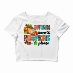 Autumn Leaves Pumpkin Please Crop Top