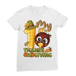 My 1st Thanksgiving With Turkey Ladies Fitted T-Shirt -TeeMuse Store pd.2526449139.36.25057378.s3.1 front white ffffff none x1.5y0 151 800x800 1