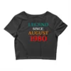Legend Since August 1980 Typography Crop Top