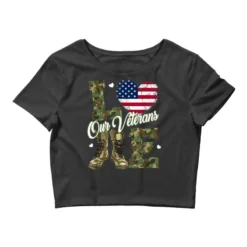 Love Our Veterans Crop Top