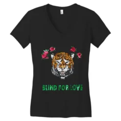 Ts Blind For Love Tiger [tb]02 Fix Women's V-Neck T-Shirt -TeeMuse Store pd.2526480654.72.25091758.s3.1 front black ffffff none x0y18.5 138 800x800 1