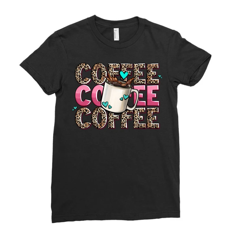 Coffee Coffee Coffee Ladies Fitted T-Shirt 3 Coffee Coffee Coffee Ladies Fitted T-Shirt - Image 3