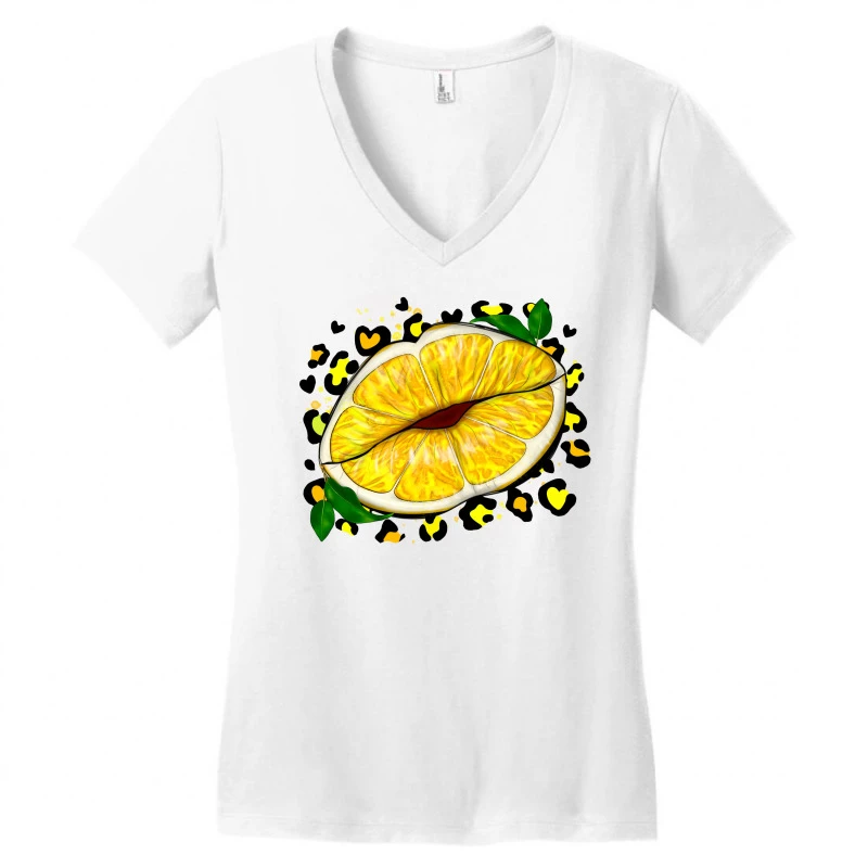 Lemon Lips Women's V-Neck T-Shirt 3 Lemon Lips Women's V-Neck T-Shirt - Image 3