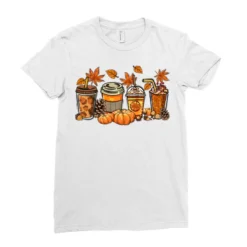 Fall Coffee Cups Ladies Fitted T-Shirt -TeeMuse Store pd.2526504285.36.25057262.s3.1 front white ffffff none x0y0 154 800x800 1