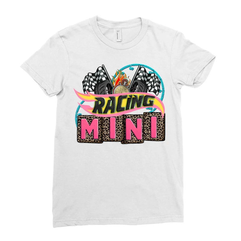 Racing Mini With Racing Oto Equipment Ladies Fitted T-Shirt 3 Racing Mini With Racing Oto Equipment Ladies Fitted T-Shirt - Image 3