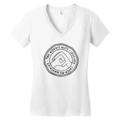 Norris Nuts Catch Me Knuckles Women's V-Neck T-Shirt -TeeMuse Store pd.2526549756.72.25093261.s3.1 front white ffffff none x11.04y11.04 115.92 800x800 1