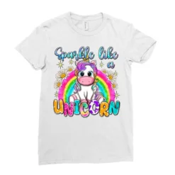 Sparkle Like A Unicorn Ladies Fitted T-Shirt -TeeMuse Store pd.2526554757.36.25093405.s3.1 front white ffffff none x0y0 154 800x800 1