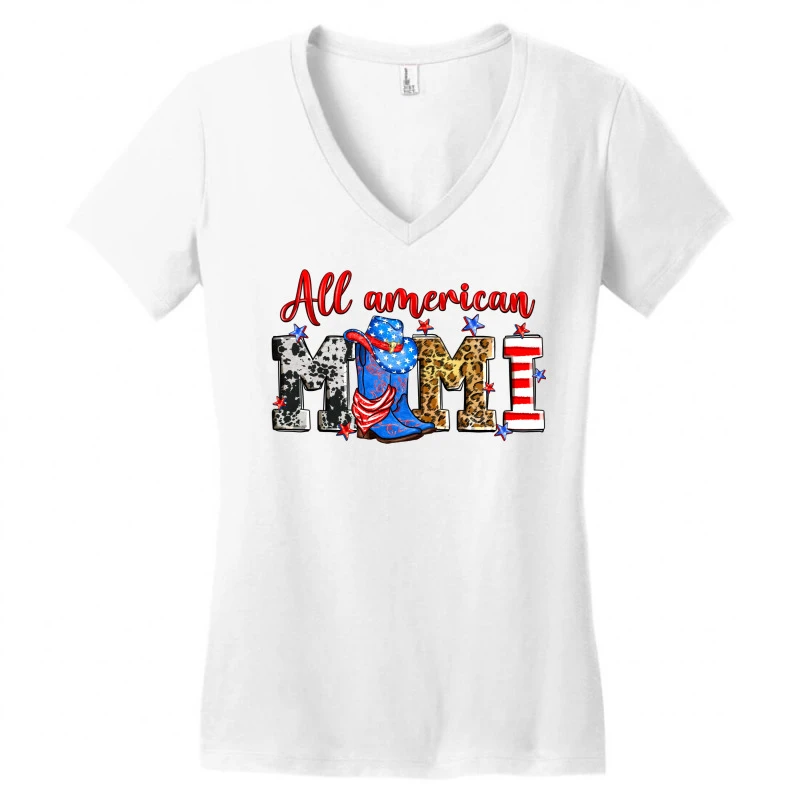 All American Mimi Women's V-Neck T-Shirt 3 All American Mimi Women's V-Neck T-Shirt - Image 3