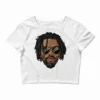 Black Man With Locs Goatee Beard Crop Top