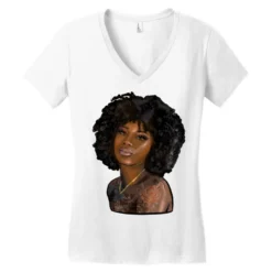 Afro Lady Women's V-Neck T-Shirt -TeeMuse Store pd.2526572558.72.25087049.s3.1 front white ffffff none x0y0 138 800x800 1