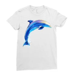 Dolphin Ladies Fitted T-Shirt 7 Dolphin Ladies Fitted T-Shirt -TeeMuse Store pd.2526575729.36.25093680.s3.1 front white ffffff none x0y0 154 800x800 1