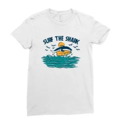SURF THE SHARK Ladies Fitted T-Shirt -TeeMuse Store pd.2526583200.36.25093796.s3.1 front white ffffff none x12.32y12.32 129.36 800x800 1