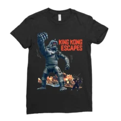 King Kong Escapes Ladies Fitted T-Shirt 7 King Kong Escapes Ladies Fitted T-Shirt -TeeMuse Store pd.2526589281.36.25093916.s3.1 front black ffffff none x0.5y0 153 800x800 1