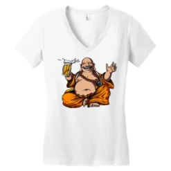 Buddha Beer Party Women's V-Neck T-Shirt 7 Buddha Beer Party Women's V-Neck T-Shirt -TeeMuse Store pd.2526624124.72.25072702.s3.1 front white ffffff none x0y0 138 800x800 1