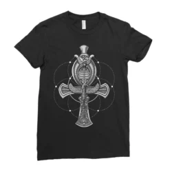 Egyptian Ankh Eye Of Horus Sacred Geometry Ladies Fitted T-Shirt -TeeMuse Store pd.2526627790.36.25074023.s3.1 front black ffffff none x5.5y0 143 800x800 1
