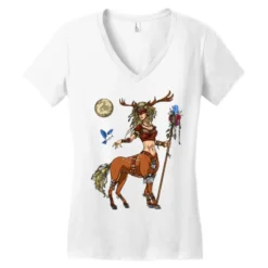 Forest Shaman Centaur Women's V-Neck T-Shirt -TeeMuse Store pd.2526637291.72.25078078.s3.1 front white ffffff none x0y0 138 800x800 1