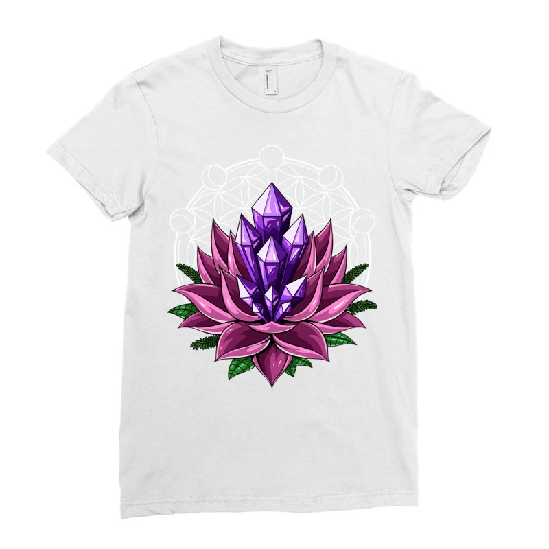 Lotus Flower Of Life Ladies Fitted T-Shirt 3 Lotus Flower Of Life Ladies Fitted T-Shirt - Image 3