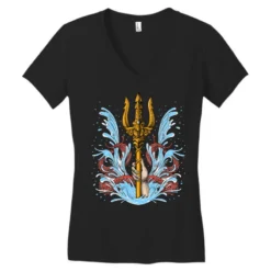 Poseidon Trident Women's V-Neck T-Shirt -TeeMuse Store pd.2526654801.72.25085279.s3.1 front black ffffff none x0y0 138 800x800 1