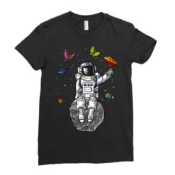 Psychedelic Astronaut Trip Ladies Fitted T-Shirt -TeeMuse Store pd.2526654915.36.25085275.s3.1 front black ffffff none x6y0 142 800x800 1
