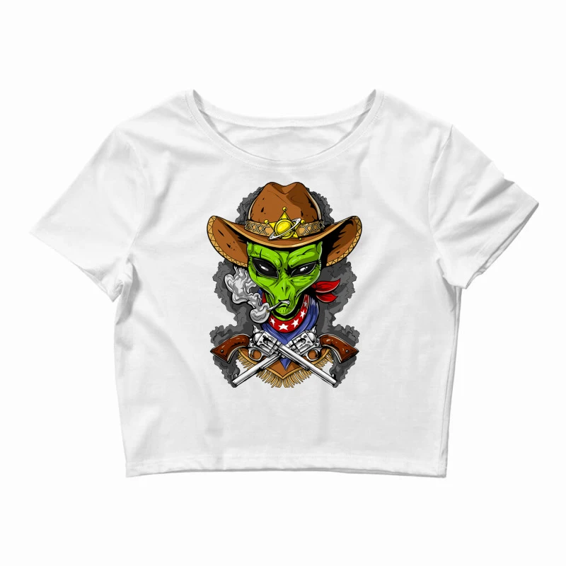 Space Alien Cowboy Crop Top 1 Space Alien Cowboy Crop Top