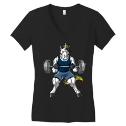 Unicorn Fitness Gym Workout Women's V-Neck T-Shirt -TeeMuse Store pd.2526671477.72.25094444.s3.1 front black ffffff none x0y0 138 800x800 1