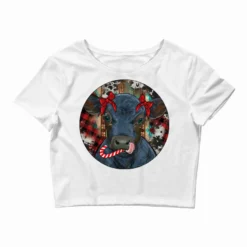 Black Angus Calf Christmas Crop Top