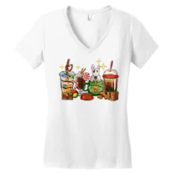 Christmas Coffee Cups With Bull Terrier Women's V-Neck T-Shirt -TeeMuse Store pd.2526686430.72.25095161.s3.1 front white ffffff none x0y0 138 800x800 1