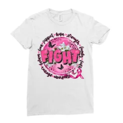 Fight Breast Cancer Ladies Fitted T-Shirt -TeeMuse Store pd.2526702473.36.25095285.s3.1 front white ffffff none x0y0 154 800x800 1
