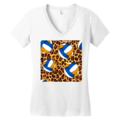 Western Volleyball Seamless Pattern Women's V-Neck T-Shirt -TeeMuse Store pd.2526710580.72.25095308.s3.2 front white ffffff none x0y0 138 800x800 1
