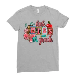 Little Miss 4 Th Grade Ladies Fitted T-Shirt -TeeMuse Store pd.2526717498.36.25092066.s3.1 front heather grey ffffff none x0y0 154 800x800 1