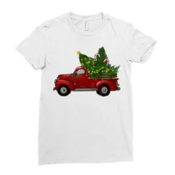 Christmas Trees With Truck Ladies Fitted T-Shirt -TeeMuse Store pd.2526721098.36.25095364.s3.1 front white ffffff none x0y0 154 800x800 1