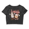 Tis The Season Christmas Milk And Cookie Crop Top