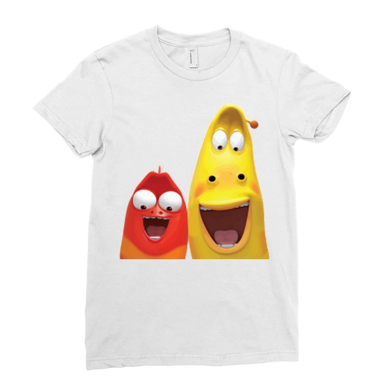 Larva Character Ladies Fitted T-Shirt 3 Larva Character Ladies Fitted T-Shirt - Image 3