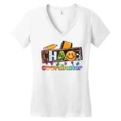 Teacher Chaos Coordinator Women's V-Neck T-Shirt 7 Teacher Chaos Coordinator Women's V-Neck T-Shirt -TeeMuse Store pd.2526767343.72.25091971.s3.1 front white ffffff none x0y0 138 800x800 1