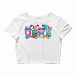 Hair Sylist Coffee Cups Crop Top