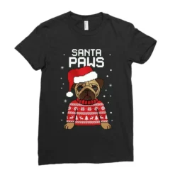 Santa Paws Merry Christmas Ladies Fitted T-Shirt -TeeMuse Store pd.2526811250.36.25097379.s3.1 front black ffffff none x2y0 150 800x800 1