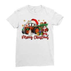 Christmas Orange Tractor With Santa And Snowman Ladies Fitted T-Shirt -TeeMuse Store pd.2526817785.36.25097501.s3.1 front white ffffff none x0y0 154 800x800 1
