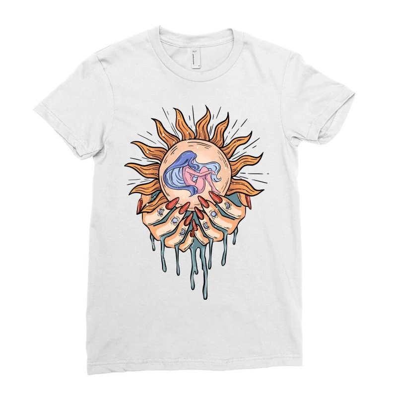 Magic Celestical Girl Sublimation Ladies Fitted T-Shirt 3 Magic Celestical Girl Sublimation Ladies Fitted T-Shirt - Image 3